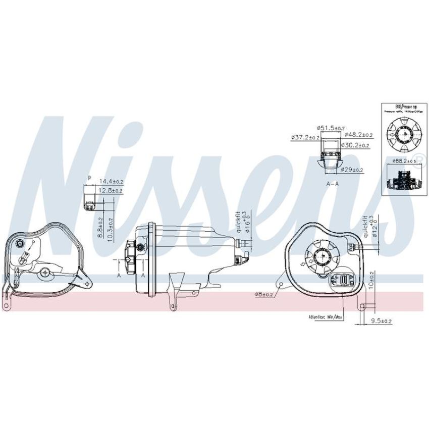NISSENS 996269 Engine Coolant Reservoir