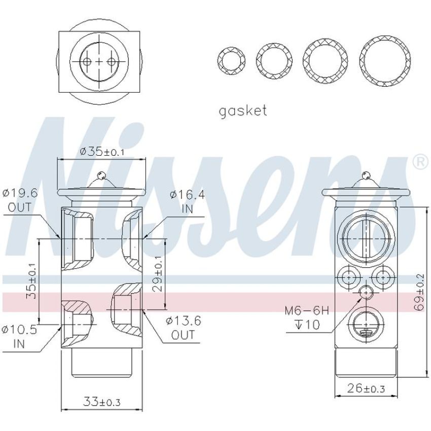 NISSENS 999224 Air Conditioning Expansion Valve