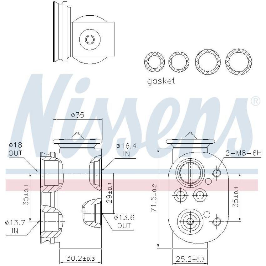 NISSENS 999229 Air Conditioning Expansion Valve