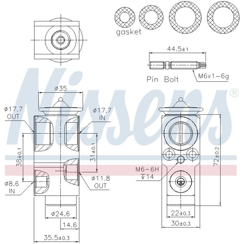 NISSENS 999390 Air Conditioning Expansion Valve