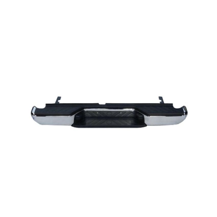 REAR BUMPER ASSEMBLY FACE BAR;W/LICENSE LAMPS;UPPER/CENTER PAD;W/O PARK;CHROME; FRONTIER 05-19