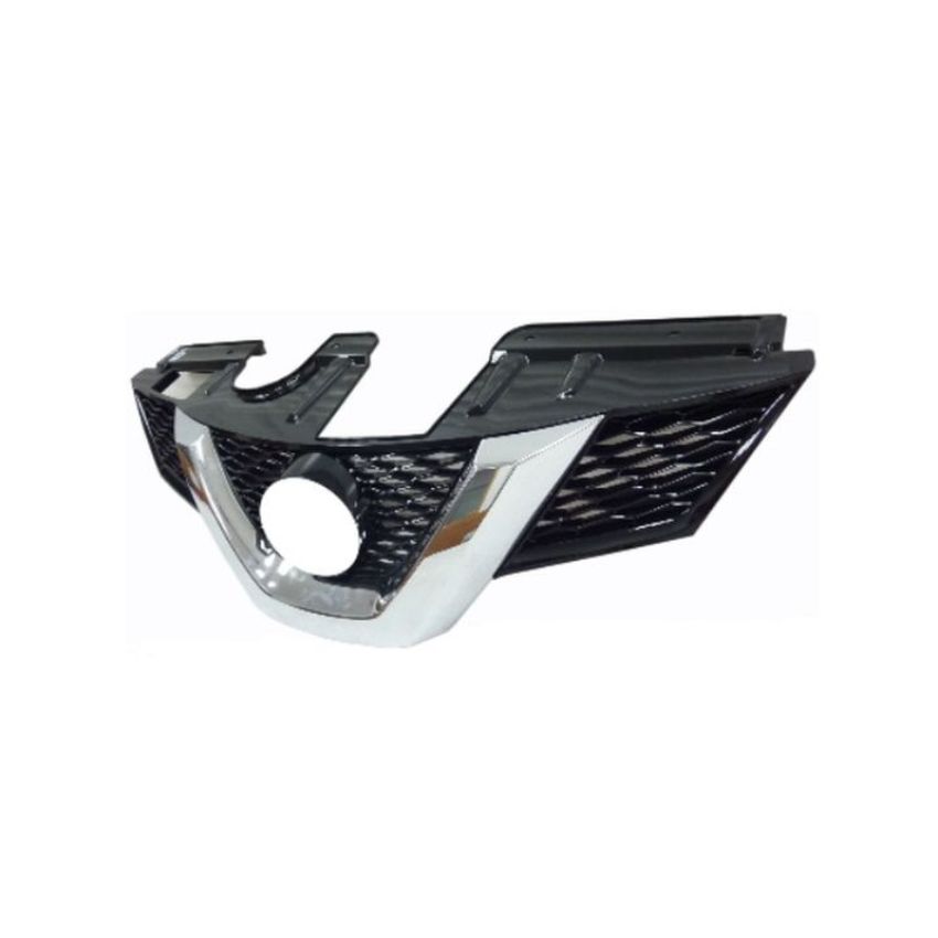 CAPA GRILLE ASSY S|SV; W/O PREMIUM PKG; W/O CAMERA HOLE; TO 3-15; BLACK/CHROME NISSAN ROGUE 14-15