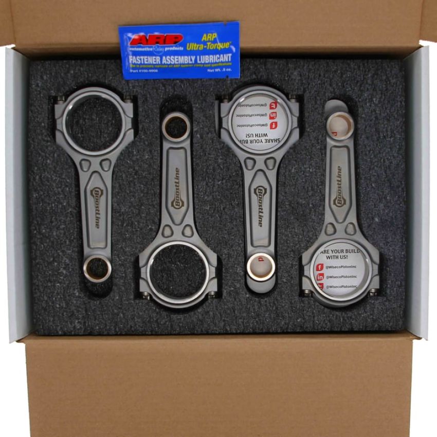 Boostline NI5677866 Connecting Rod Set, Nissan Vq35De, 144.25 mm Length, ARP2000, Set of 6