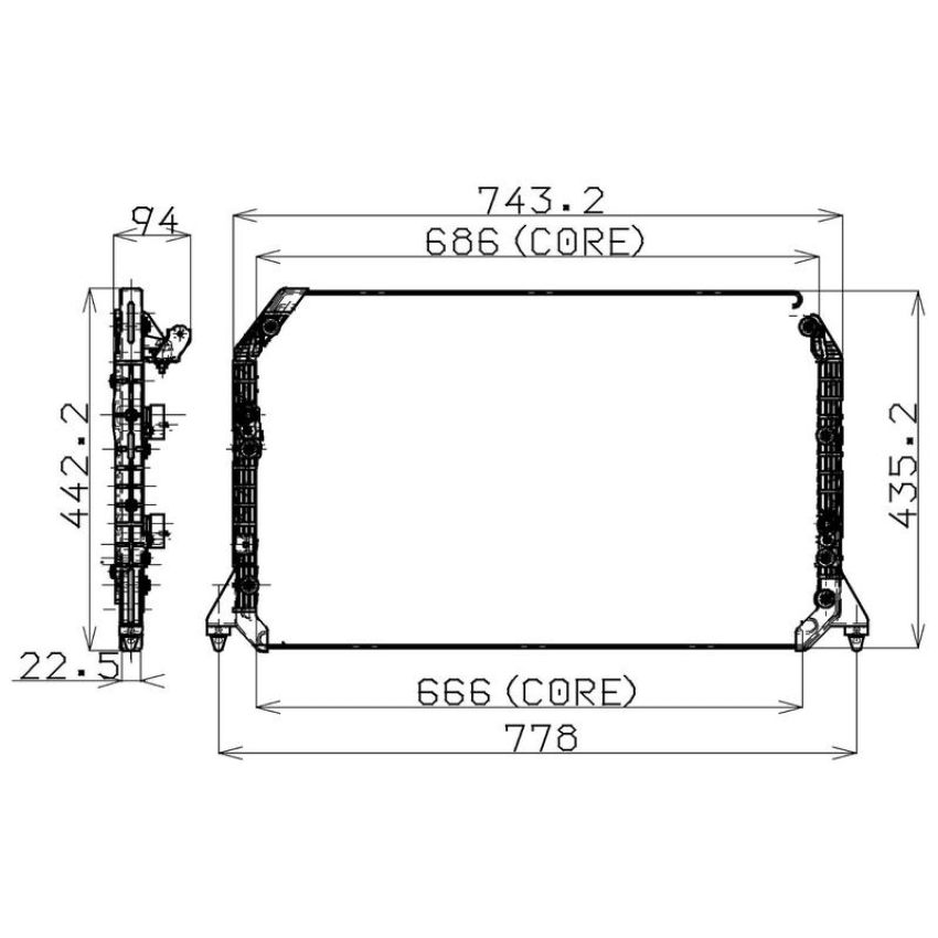 Denso 477-0100 Air Conditioning Condenser
