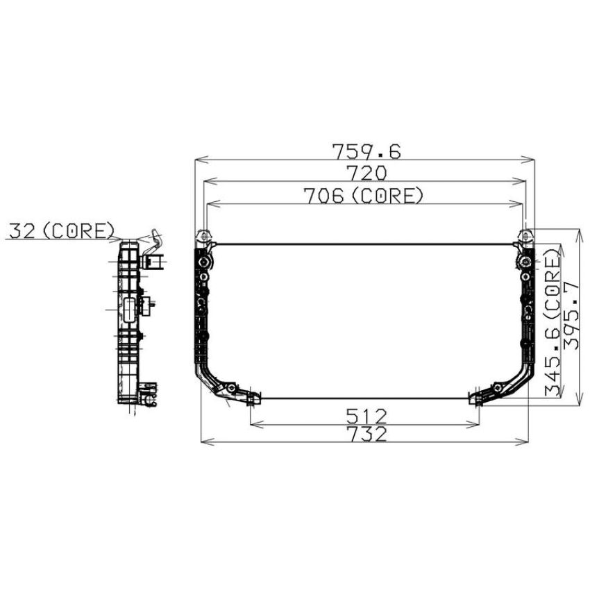 Denso 477-0121 Air Conditioning Condenser