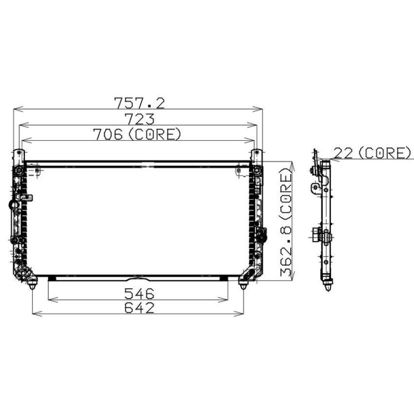 Denso 477-0122 Air Conditioning Condenser