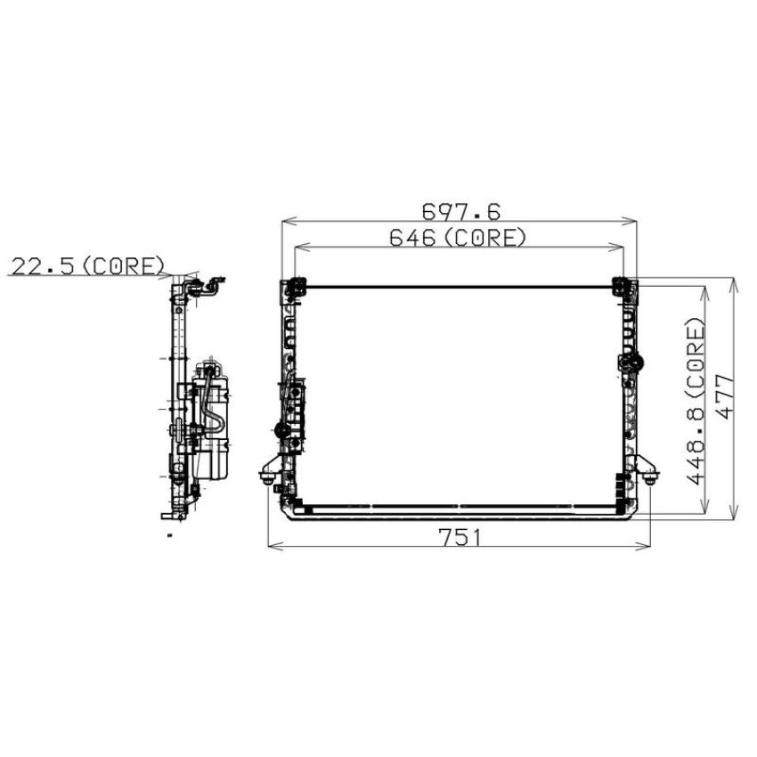 Denso 477-0125 Air Conditioning Condenser