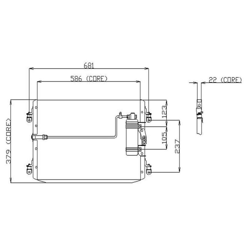 Denso 477-0144 Air Conditioning Condenser