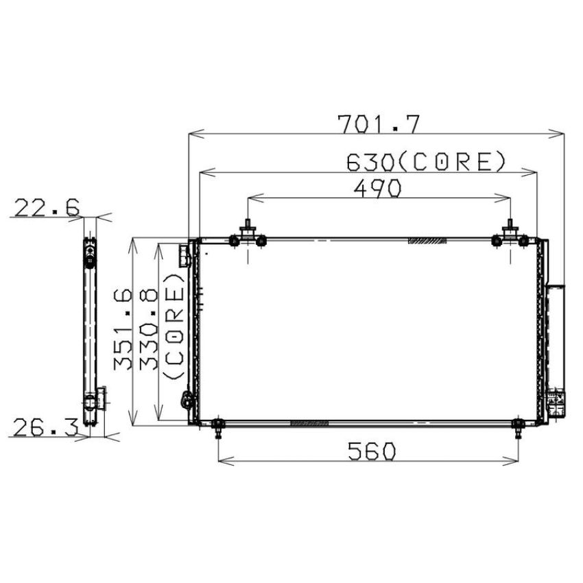 Denso 477-0501 Air Conditioning Condenser