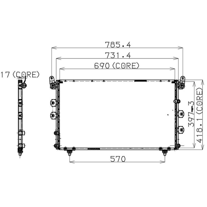 Denso 477-0503 Air Conditioning Condenser