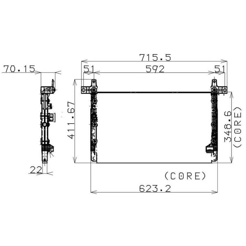Denso 477-0504 Air Conditioning Condenser