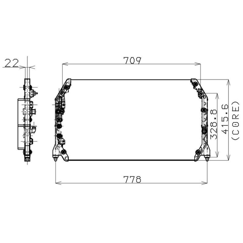 Denso 477-0513 Air Conditioning Condenser