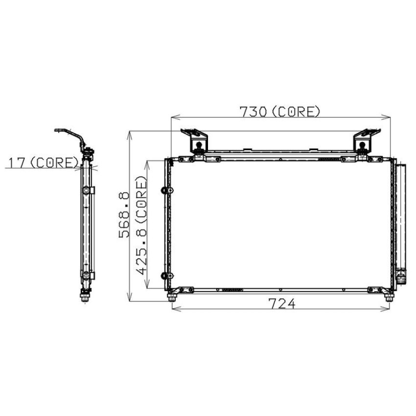 Denso 477-0519 Air Conditioning Condenser