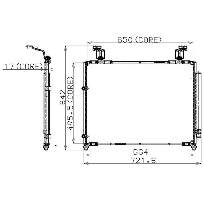 Denso 477-0520 Air Conditioning Condenser