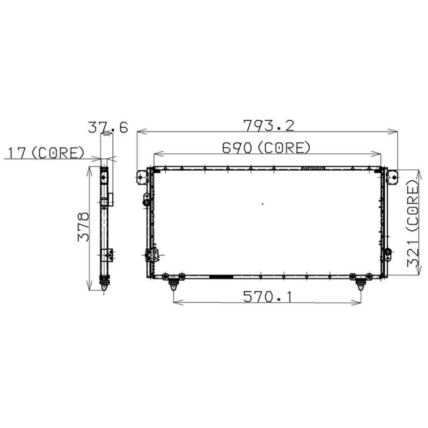 Denso 477-0527 Air Conditioning Condenser