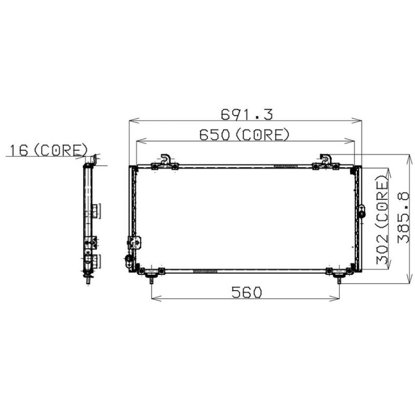 Denso 477-0531 Air Conditioning Condenser