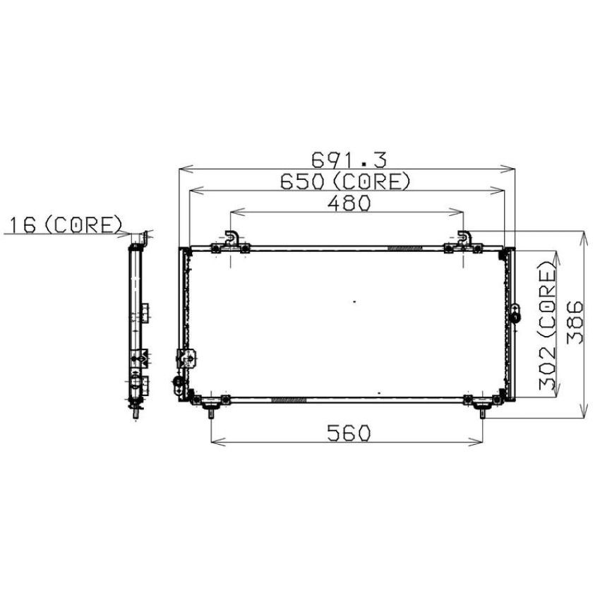Denso 477-0533 Air Conditioning Condenser