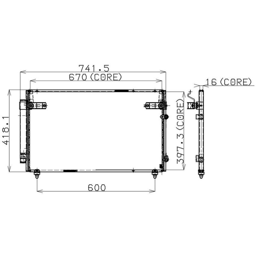Denso 477-0541 Air Conditioning Condenser