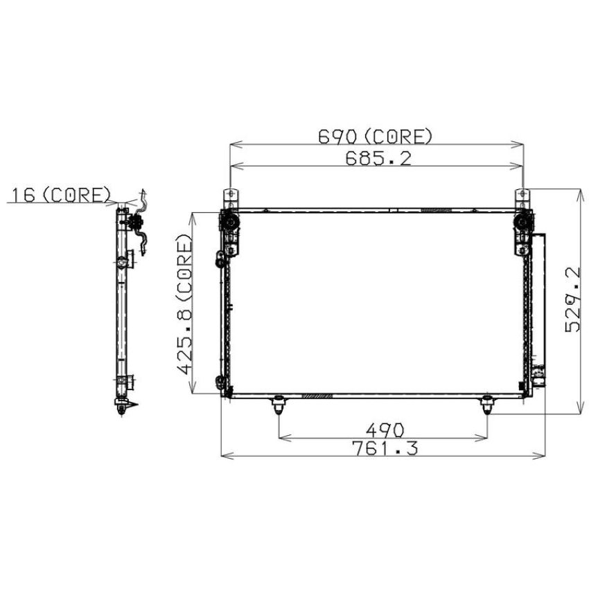 Denso 477-0550 Air Conditioning Condenser