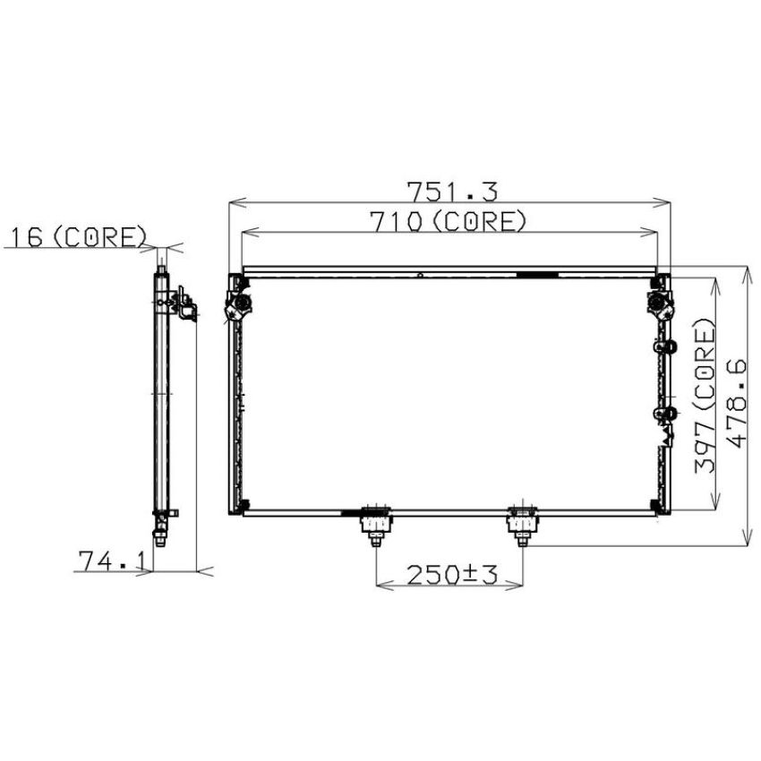 Denso 477-0552 Air Conditioning Condenser