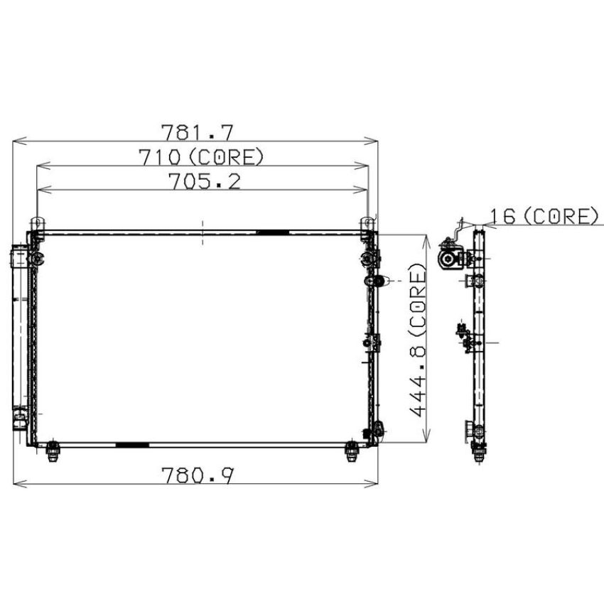 Denso 477-0553 Air Conditioning Condenser