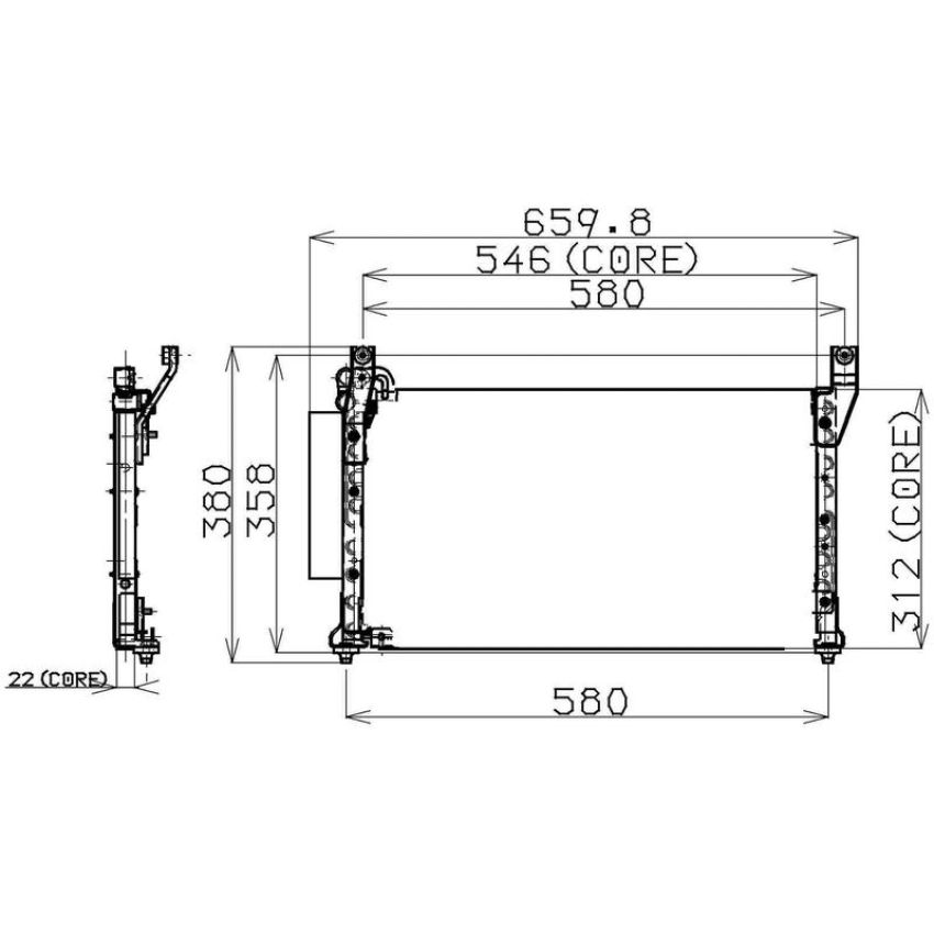 Denso 477-0557 Air Conditioning Condenser