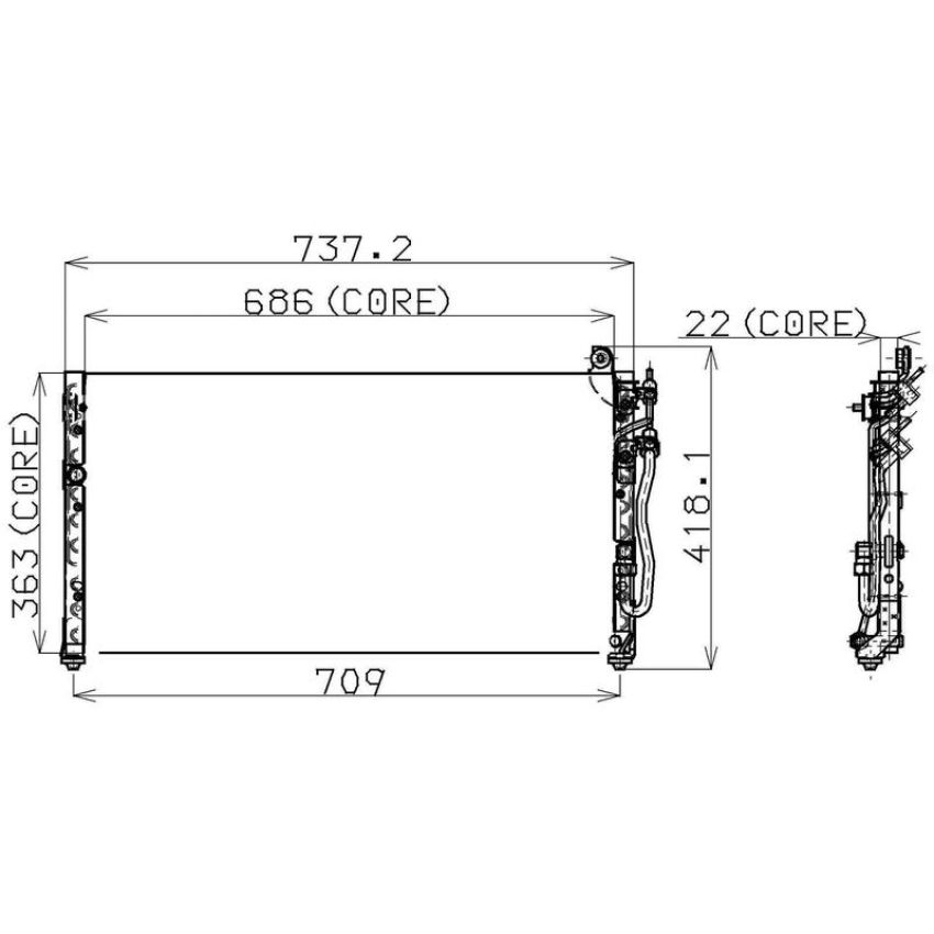 Denso 477-0560 Air Conditioning Condenser