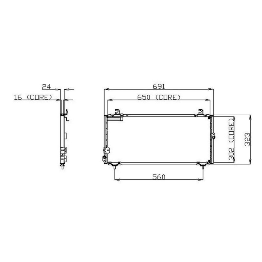 Denso 477-0593 Air Conditioning Condenser
