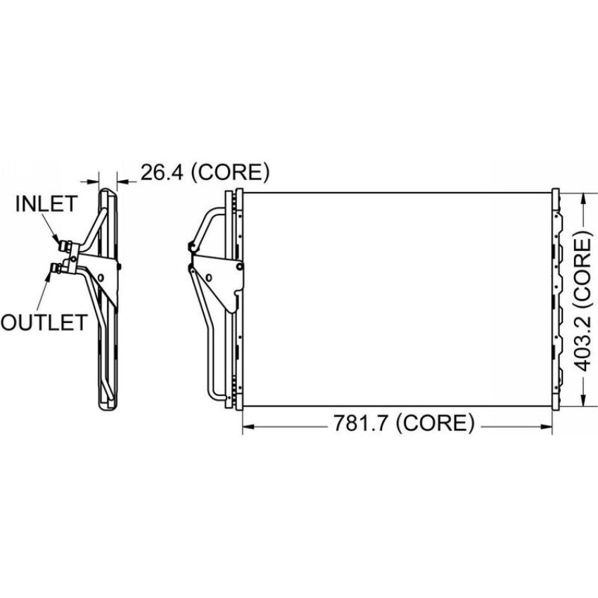 Denso 477-9102 Air Conditioning Condenser