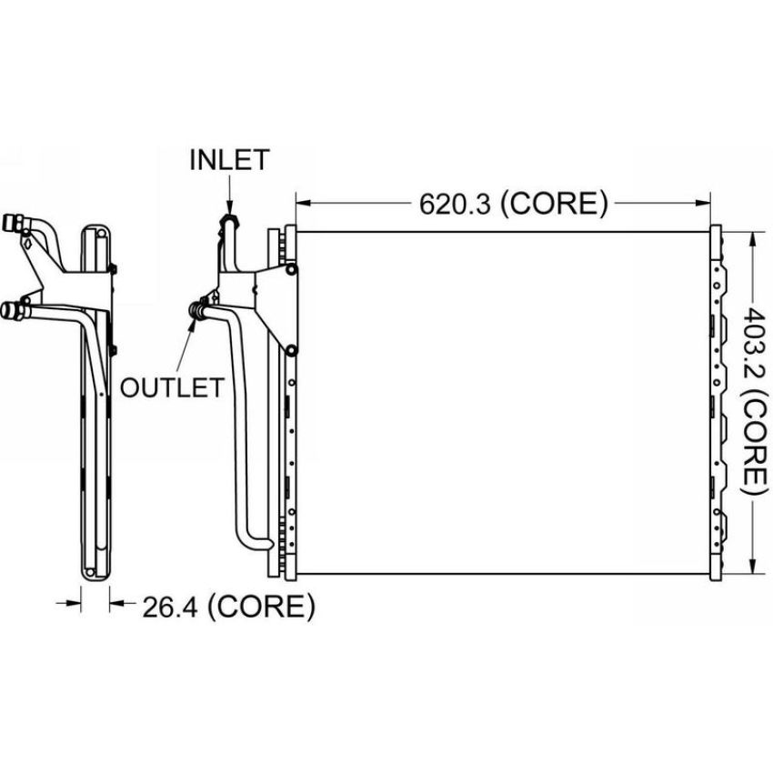 Denso 477-9103 Air Conditioning Condenser