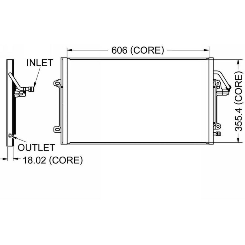 Denso 477-9107 Air Conditioning Condenser