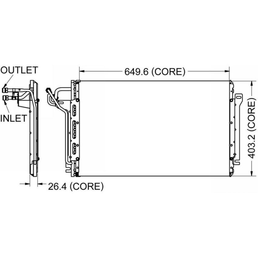 Denso 477-9114 Air Conditioning Condenser