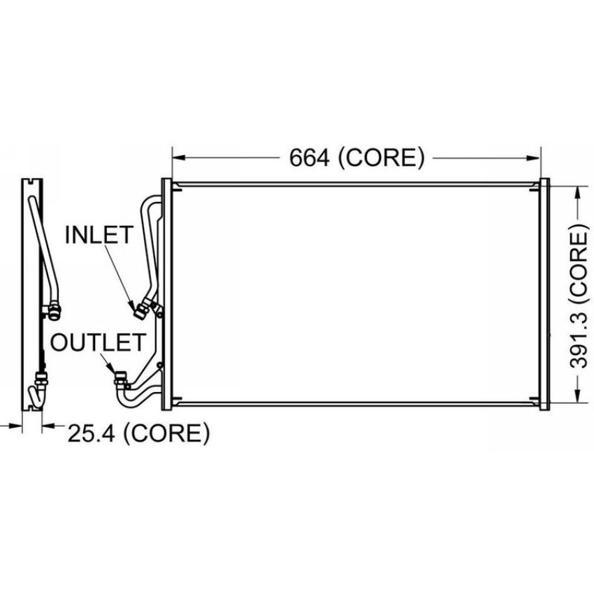 Denso 477-9120 Air Conditioning Condenser