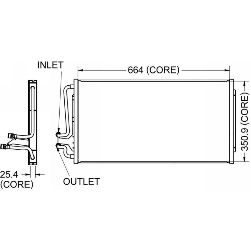 Denso 477-9508 Air Conditioning Condenser