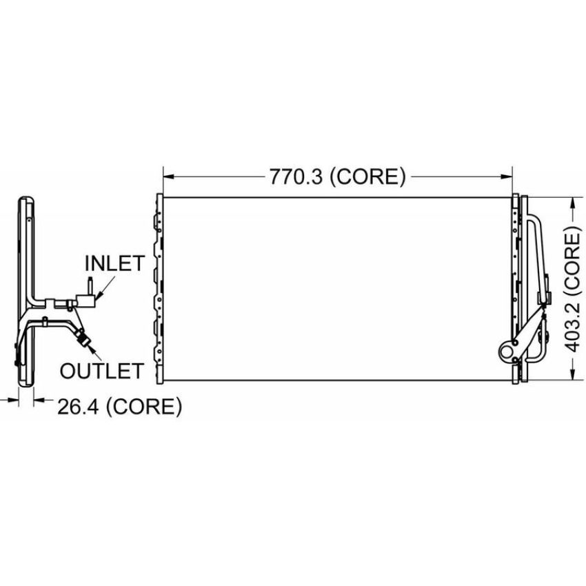 Denso 477-9517 Air Conditioning Condenser
