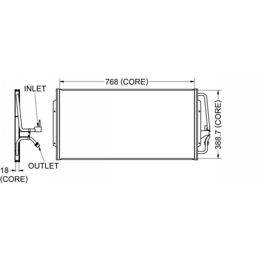 Denso 477-9520 Air Conditioning Condenser