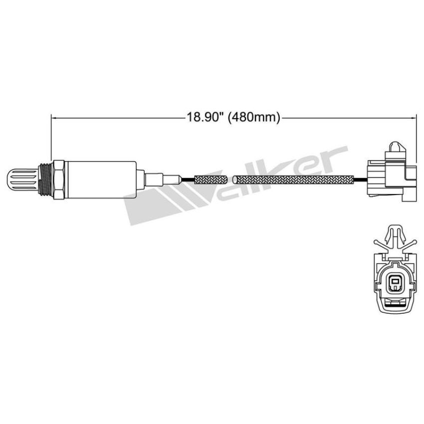 Walker Products 250-21010 Walker Products 250-21010 Oxygen Sensor 1-W Direct Fit Narrow-Band