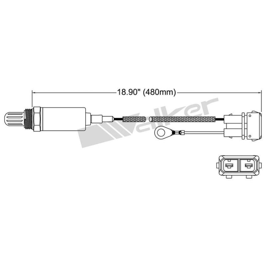 Walker Products 250-21037 Walker Products 250-21037 Oxygen Sensor 1-W Direct Fit Narrow-Band