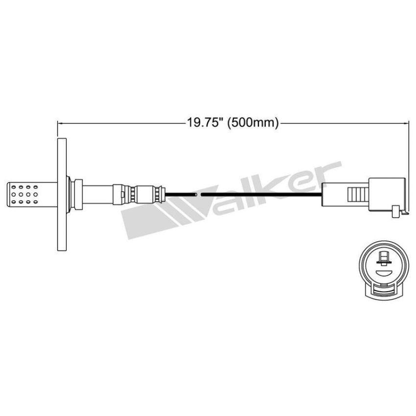 Walker Products 250-21058 Walker Products 250-21058 Oxygen Sensor 1-W Direct Fit W/Flange