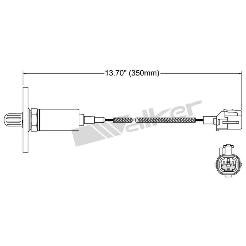 Walker Products 250-21065 Walker Products 250-21065 Oxygen Sensor 1-W Direct Fit W/Flange