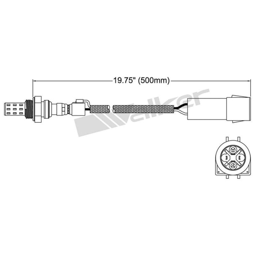 Walker Products 250-22007 Walker Products 250-22007 Oxygen Sensor 2-W Direct Fit Narrow-Band