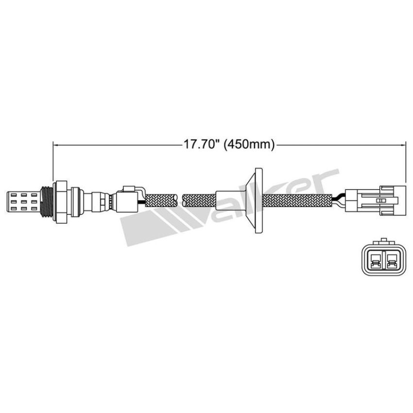 Walker Products 250-22009 Walker Products 250-22009 Oxygen Sensor 2-W Direct Fit Narrow-Band