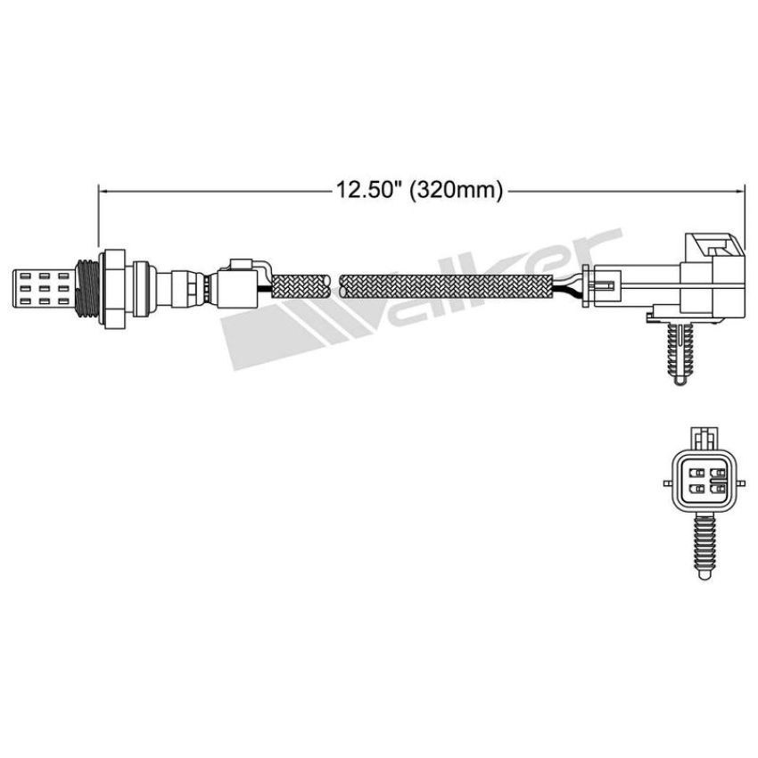 Walker Products 250-22013 Walker Products 250-22013 Oxygen Sensor 2-W Direct Fit Narrow-Band