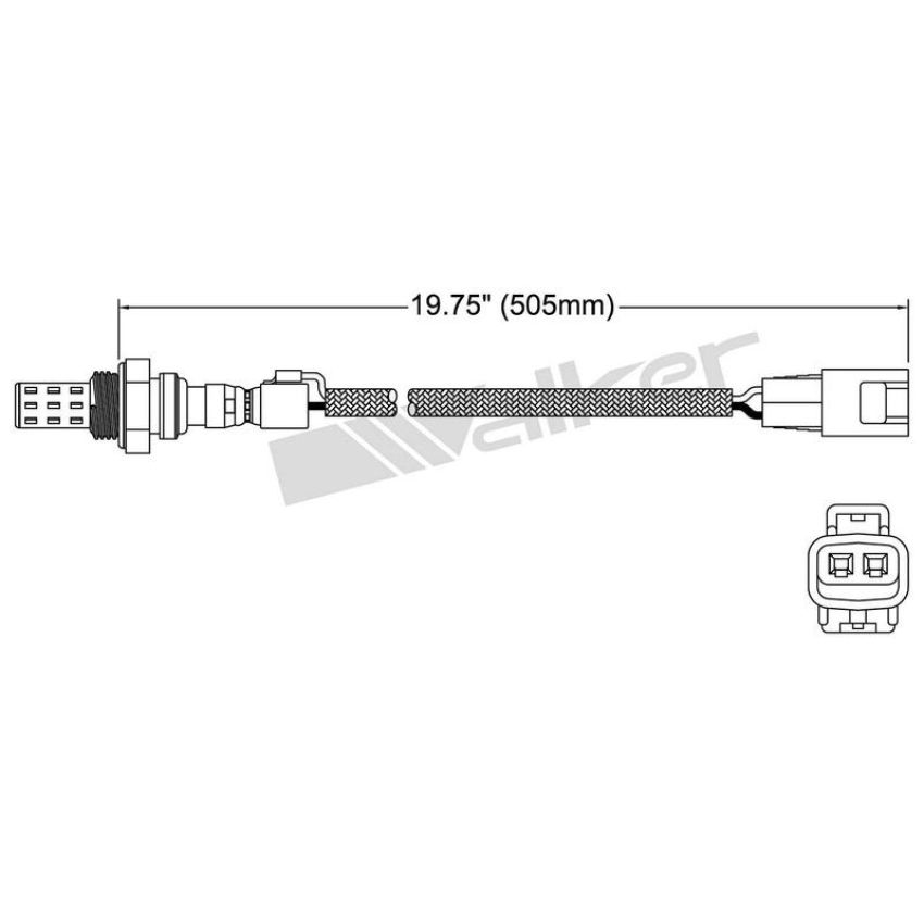 Walker Products 250-22014 Walker Products 250-22014 Oxygen Sensor 2-W Direct Fit Narrow-Band