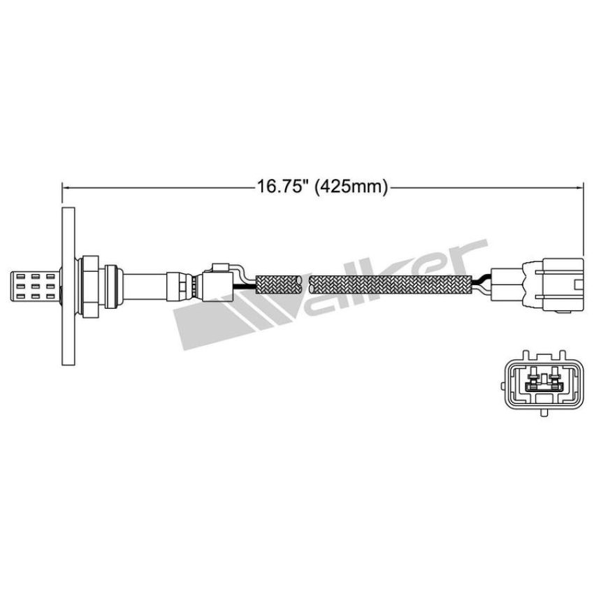 Walker Products 250-22052 Walker Products 250-22052 Oxygen Sensor 2-W Direct Fit W/Flange