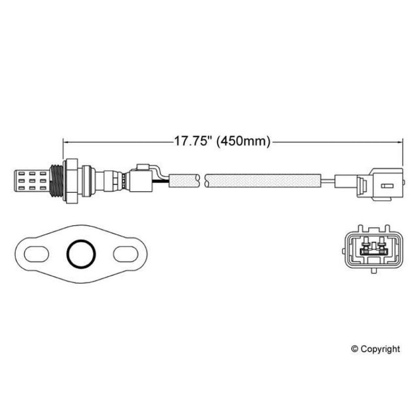Walker Products 250-22052 Walker Products 250-22052 Oxygen Sensor 2-W Direct Fit W/Flange