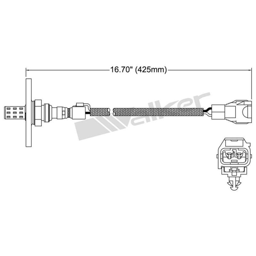 Walker Products 250-22055 Walker Products 250-22055 Oxygen Sensor 2-W Direct Fit W/Flange