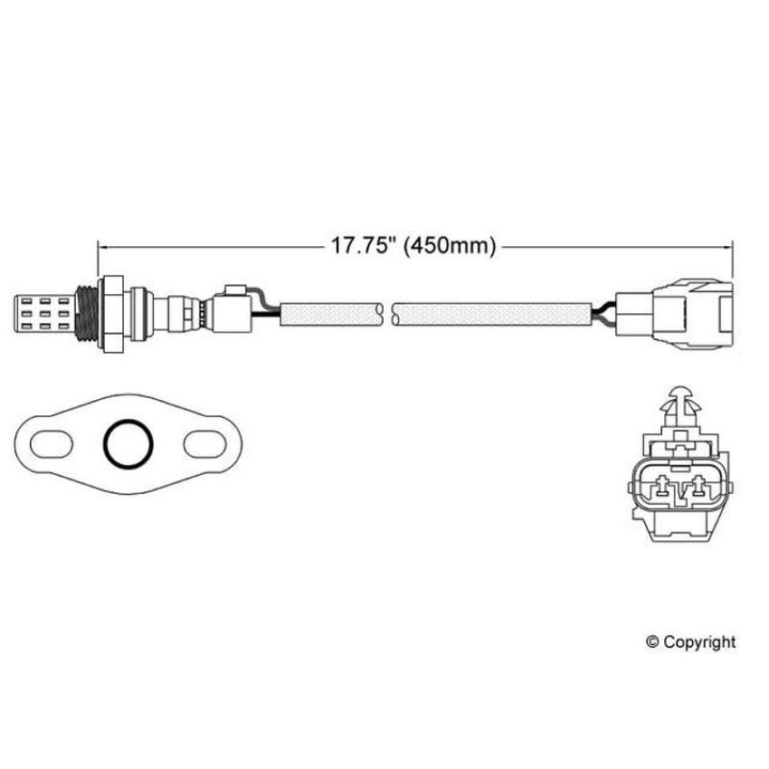 Walker Products 250-22055 Walker Products 250-22055 Oxygen Sensor 2-W Direct Fit W/Flange