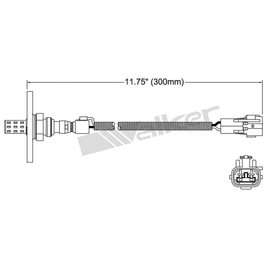 Walker Products 250-22058 Walker Products 250-22058 Oxygen Sensor 2-W Direct Fit W/Flange