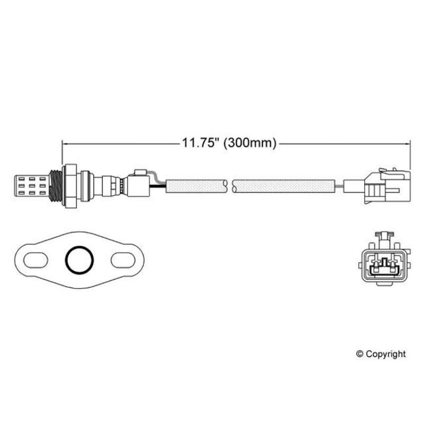 Walker Products 250-22058 Walker Products 250-22058 Oxygen Sensor 2-W Direct Fit W/Flange